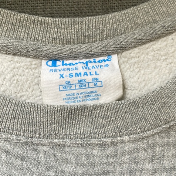 Champion crewneck sweatshirt light grey size XS - Picture 2 of 3